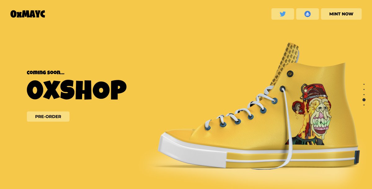 Our new website is looking great. We will be regarded as the best 0x project out there.

The reveal will blow everyone away! We're here to make our name in the space.

Who's ready to get dripped out in the sickest 0x merch?

Mint here: 0xmaycnft.xyz

#YellowArmy 🟨