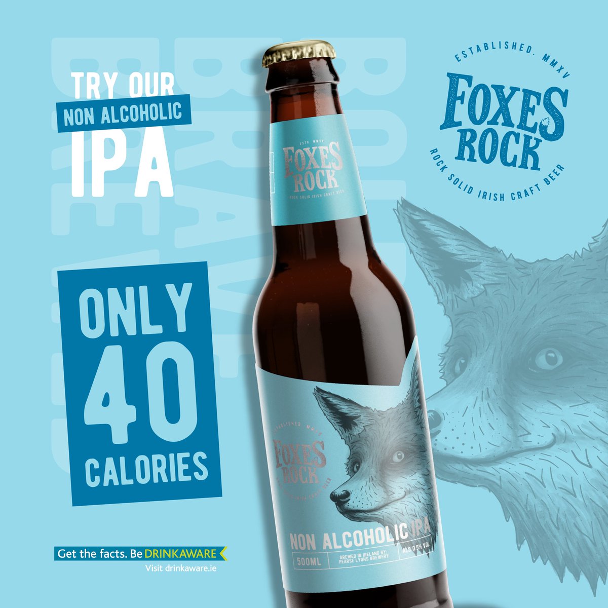 Another excuse to have a Foxes Rock Non Alcoholic IPA… can you believe, it’s only 40 calories! #guiltfree #irishcraftbeer