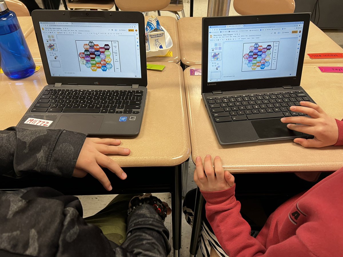 TaraCoker0's tweet photo. @BetsyPotash we tried out hexagonal thinking as we wrap up our matter unit - I'm hooked. Loved seeing and hearing all the thinking; discussions were so rich! @PGEcubs https://t.co/9f3OK97SIk