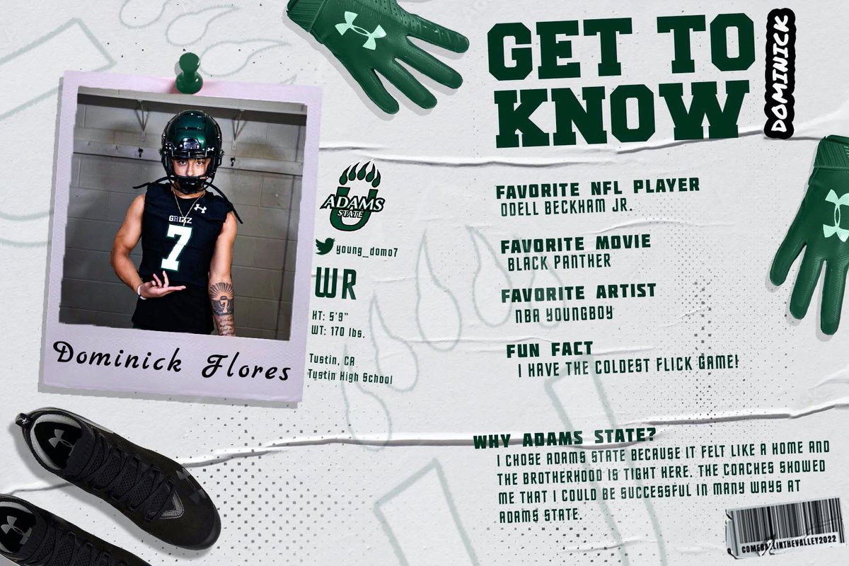 Signed &amp; Sealed! <a href="/young_domo7/">Dominick Flores</a> is headed to the Alamosa with a lot of speed in his luggage. Can’t wait to get Dominick on campus. 

#ComeBallInTheValley