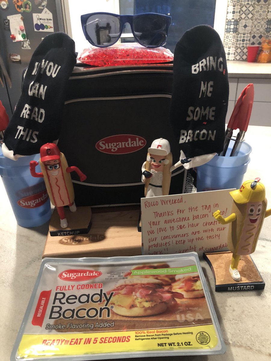 Rocco_Wrecked's tweet photo. Thank you #sugardale and Emily! It’s always easy to use and enjoy your products. Will be featuring your #readybacon in the next episode. https://t.co/ifUJzNogz0