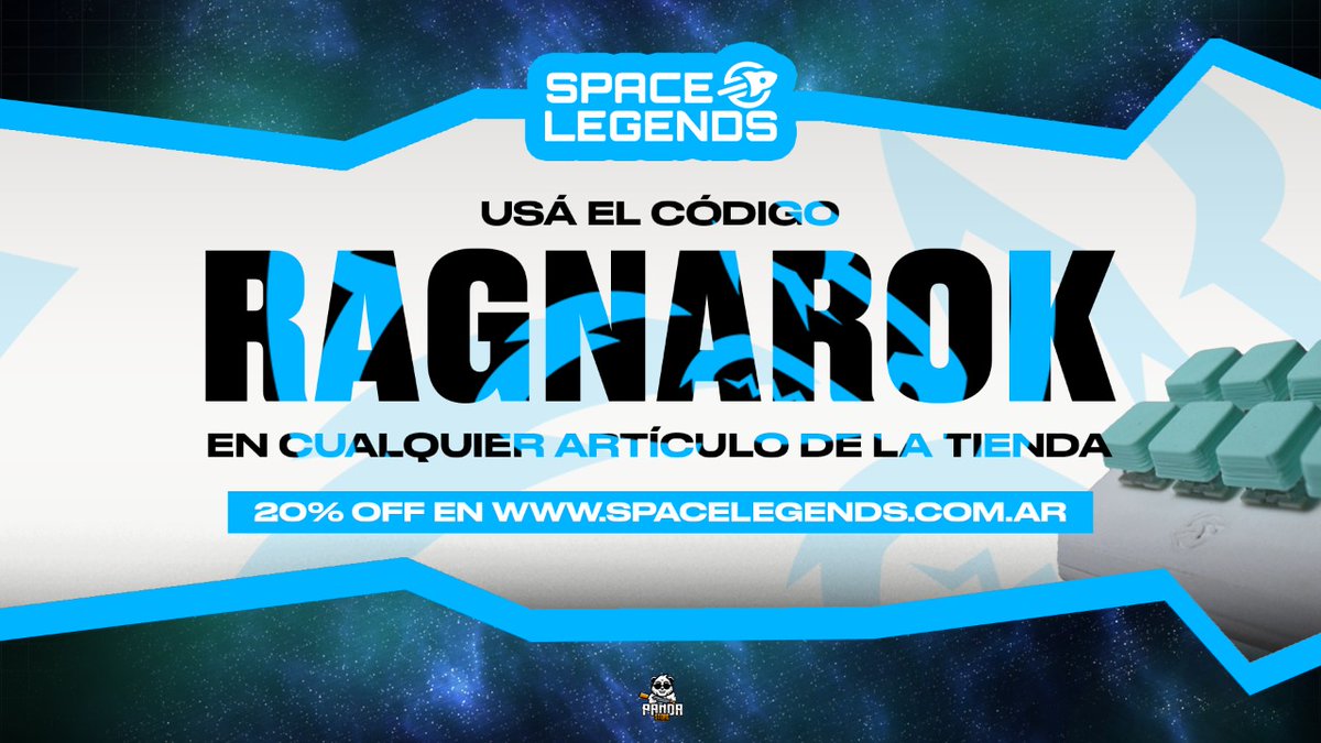 RagnarokeS's tweet photo. CÓDIGO RAGNAROK EN LA TIENDA DEL F̶O̶R̶T̶N̶I̶T̶E̶ SPACE LEGENDS 🚀

Usando el código RAGNAROK en 🌎 https://t.co/Lwxtc6OuOW te podés comprar el stream deck (botoncitos para el strim) que quieras con un 20% DE DESCUENTO 🤩

Yo que vos aprovecho, no @spacelegendsok? 😎

#GoRagna 🐺 https://t.co/8JjvZm0qCG
