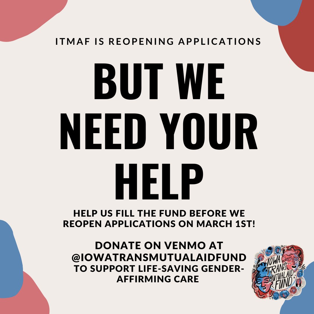 Donate today and fund gender-affirming care for Trans and Nonbinary Iowans!
