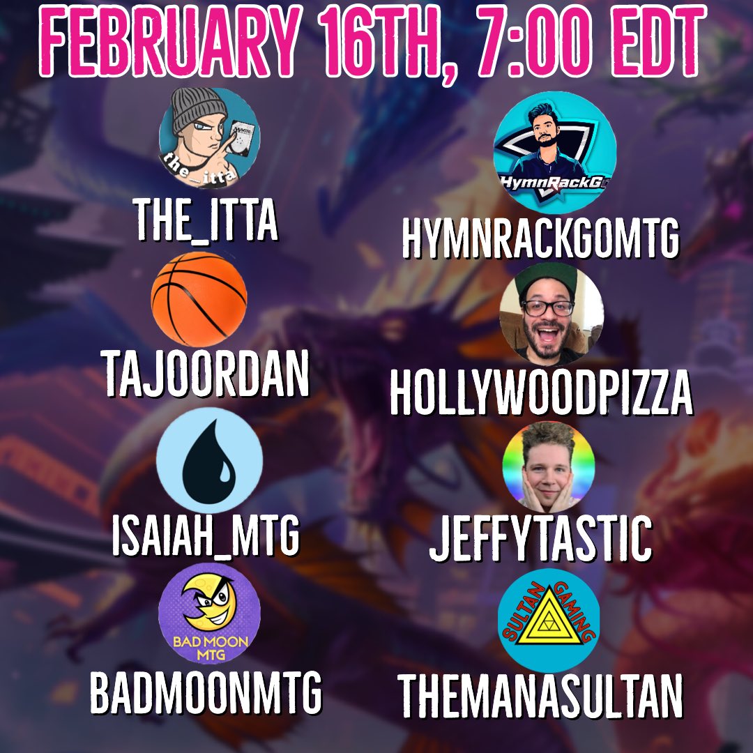 📚  NEO BOOK CLUB WEEK 2 🔜 📚Wednesday = The most electrifying BO3 Draft Torny ran out of a 2 bed room in Brooklyn!! Joing @The_ITTA <a href="/HymnRackGoMTG/">HymnRackDaddy</a> <a href="/TaJoordan/">TaJoordan</a> <a href="/pizzagoyf/">Efrain Ramirez (Hollywood Pizza/PizzaBoxMTG)</a> <a href="/isaiah_mtg/">isaiah_mtg</a> <a href="/BadMoonMTG/">Bad Moon Over The Wasteland</a> and Jeffy as we slam artifacts and enchantments! #MTGDraft #MTGArena