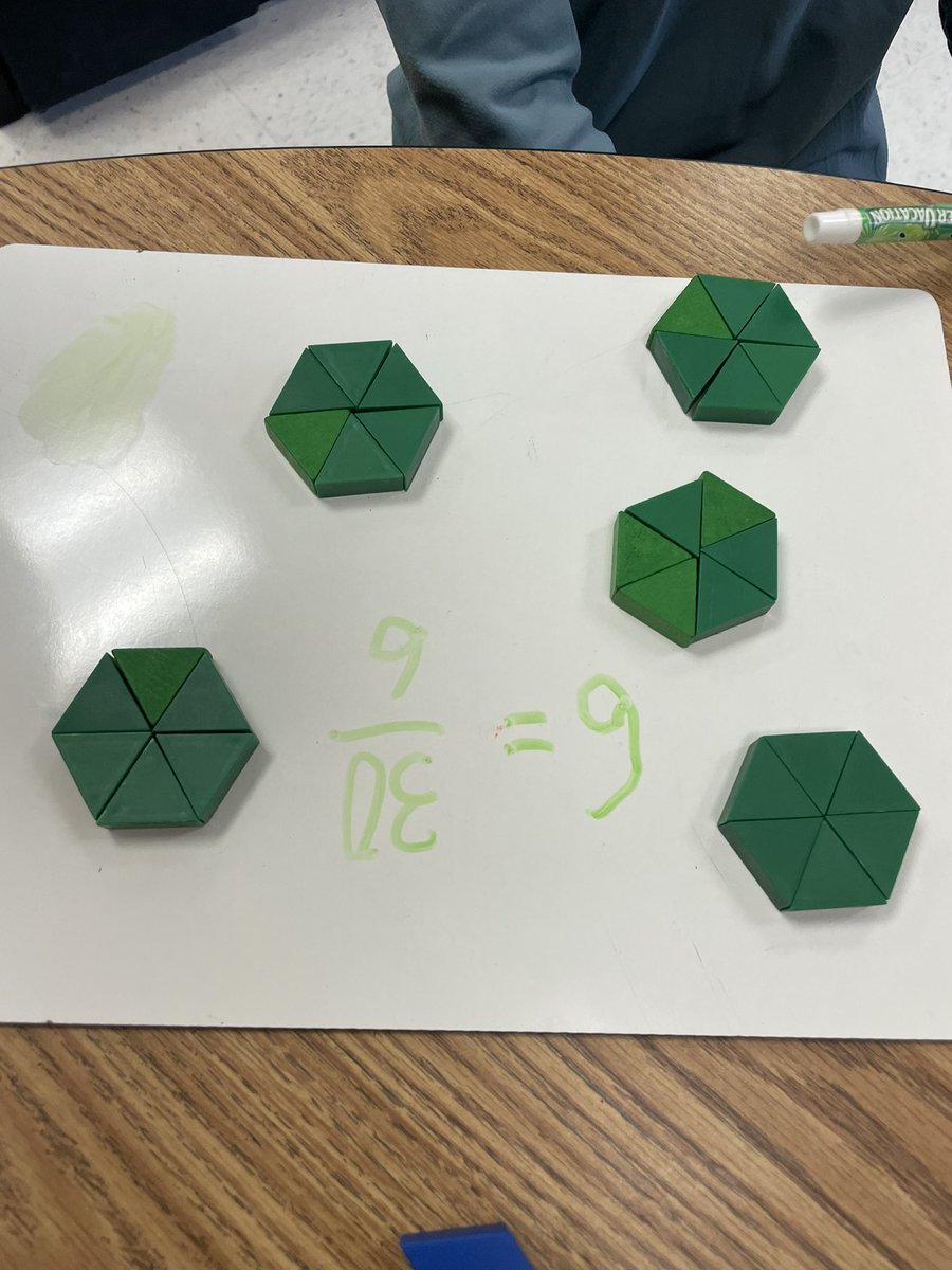 PowellinPrimary's tweet image. Using Playdoh and pattern blocks to express whole numbers as fractions ⭐️ ⭐️ 

#thirdgrade #handsonmath #teachertwitter #sbcebobcats