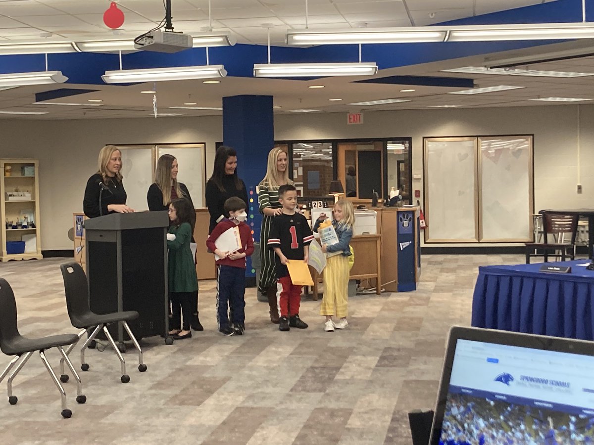 First grade time capsule presentation at our Board meeting … they sealed their capsules yesterday on 2-2-22 and will open them again as SENIORS on 3-3-33!! ⁦<a href="/Boro_Clearcreek/">Carrie Corder</a>⁩ ⁦<a href="/BoroPantherNews/">Springboro Schools</a>⁩