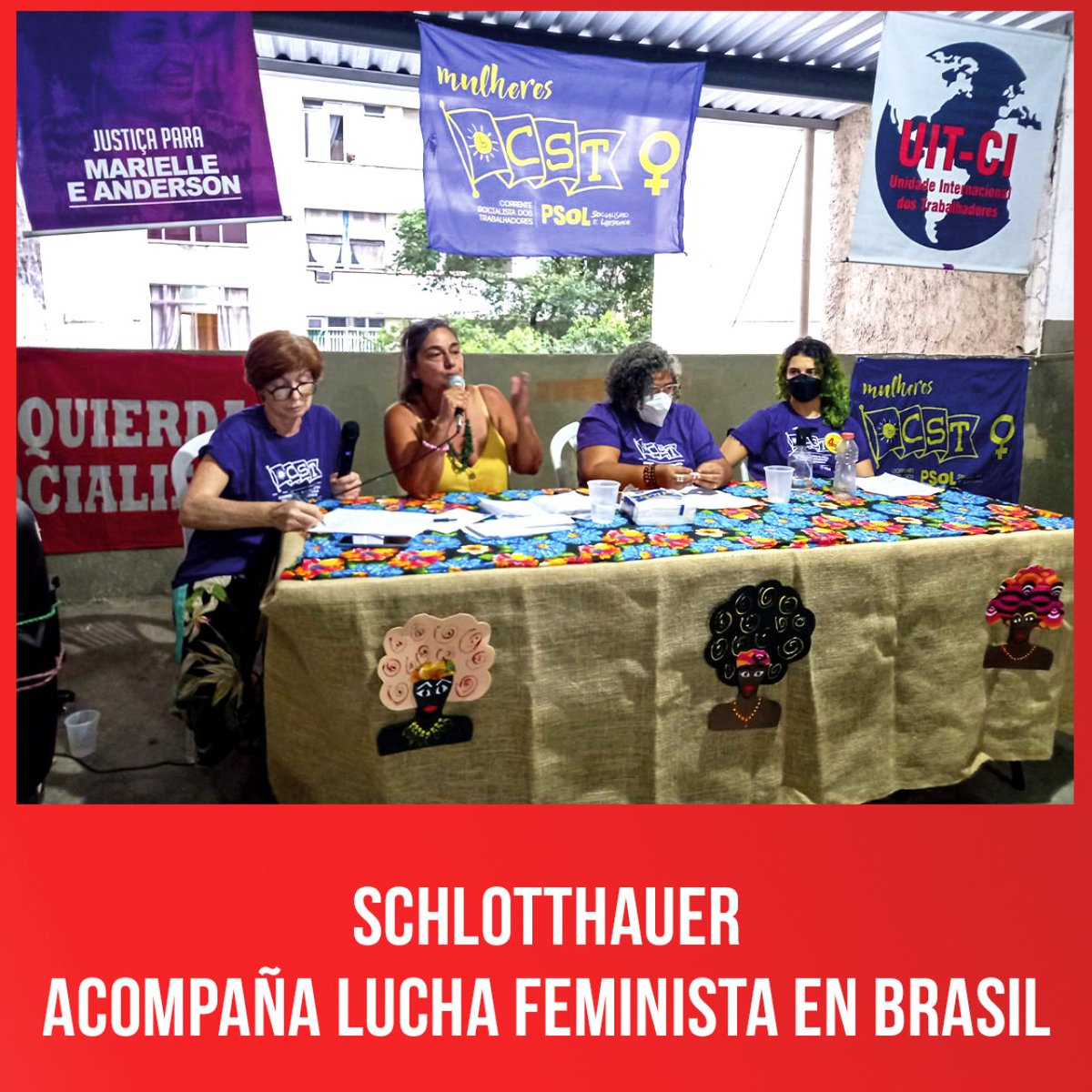 Invitada por nuestro partido hermano, la Corriente Socialista de los Trabajadores (CST), Mónica Schlotthauer, delegada ferroviaria y diputada nacional electa de Izquierda Socialista/FIT Unidad, fue parte del calendario de preparación del 8M en Río de Janeiro, Brasil.