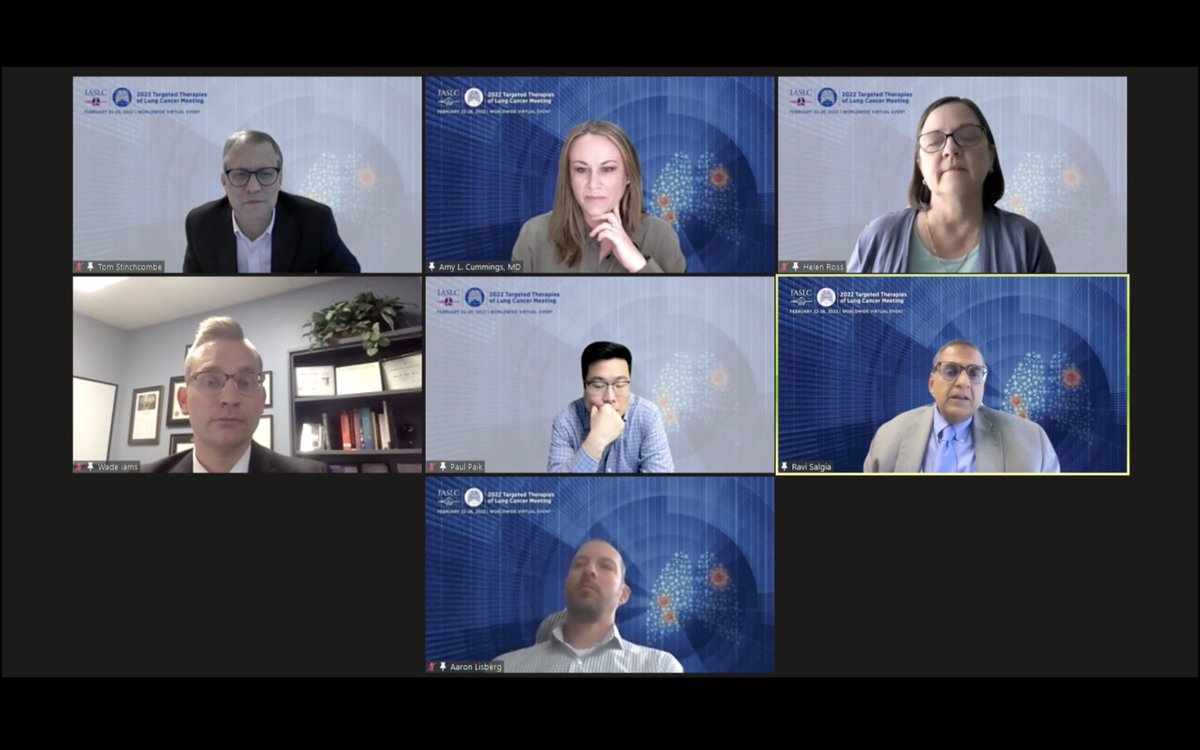 Panel at #TTLC22 covering many less common mutations chaired by Drs. <a href="/dramycummings/">Amy L. Cummings, MD PhD</a> and Stinchcombe with panel of Drs. Ross, <a href="/WadeIams/">Wade Iams</a>, Paik, <a href="/DrRaviSalgia/">Dr. Ravi Salgia</a>, and Lisberg. Common themes: importance of advocacy groups and trials for less common targets (and test, test, test!) #LCSM