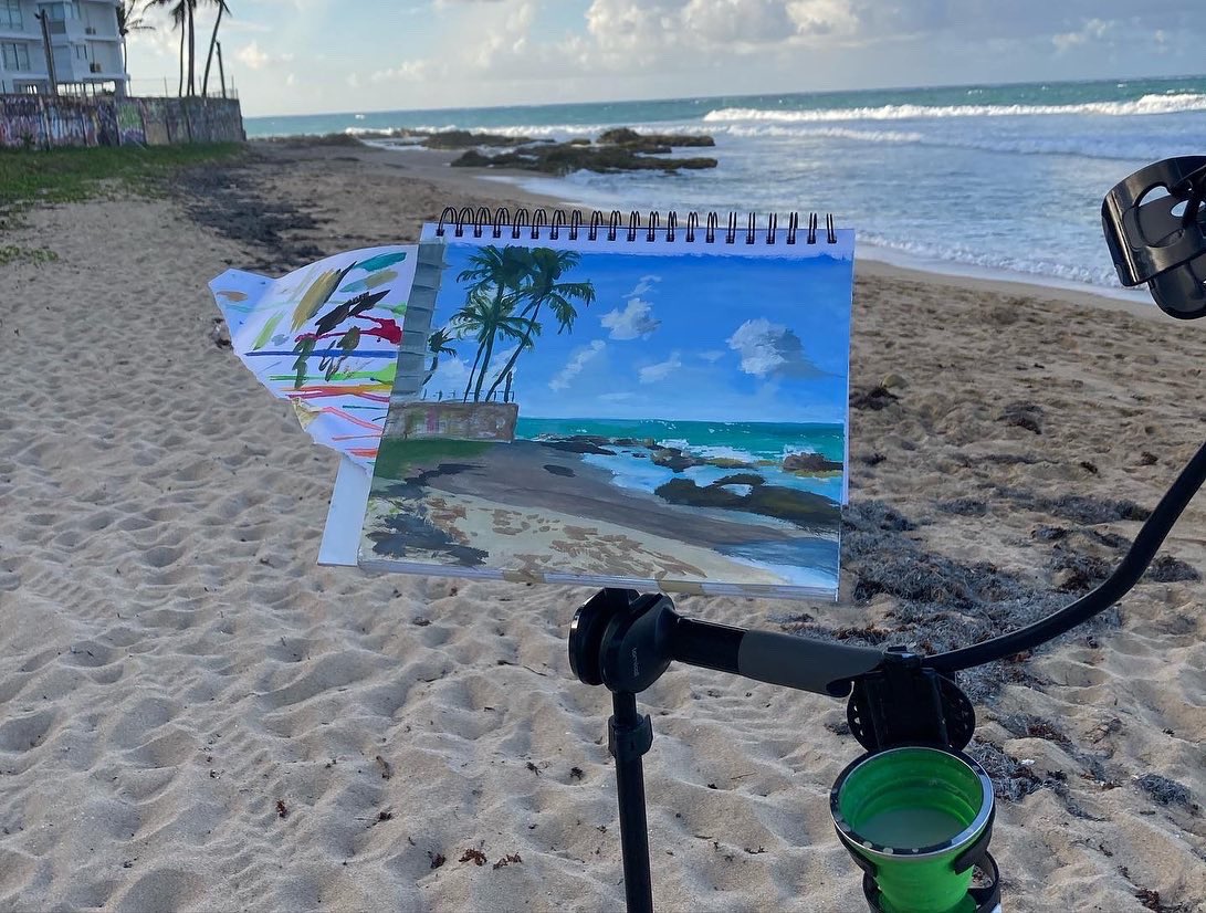 bendavisart's tweet photo. Done from life on Ocean Park Beach in San Juan, Puerto Rico
#pleinair #pleinairpainting https://t.co/RSWqQ2ePtP