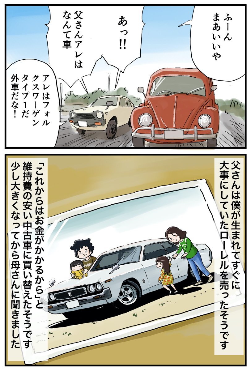 しなのんちのいくる 106話
父さんが乗っていたかっこいい車 