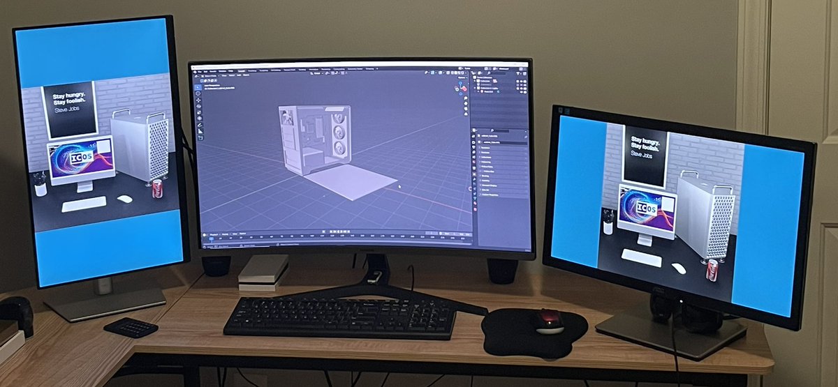 Shi_Ambition's tweet image. I’m so BULLISH on ICPCS! They have me over here practicing on meshes! LFG!  #flexyoursetup #ICPNFT @icpcsnft