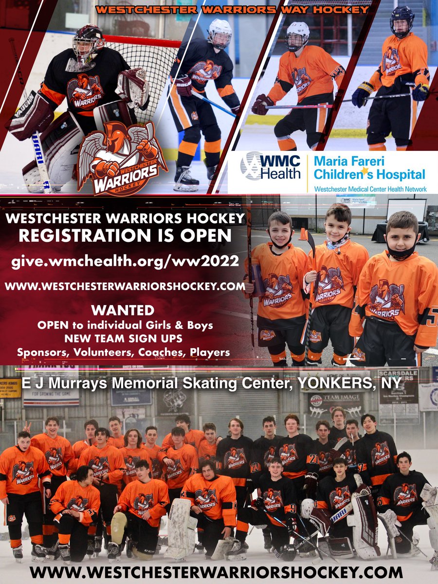 BE A PART OF OUR STORY...
LEARN MORE ABOUT OUR MISSION AND THE MEANINGFUL IMPACT IT WILL HAVE ON YOUR HOCKEY PLAYER.

REGISTRATION:
give.wmchealth.org/ww2022
All proceeds go to Maria Fareri Children's Hospital