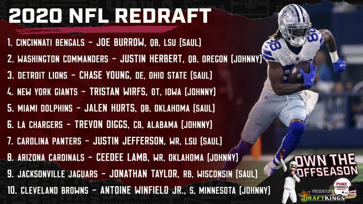 Everyone loves a do-over!

@JohnnyVenerable and @Saul_Bookman took at crack at redrafting the first ten picks of the 2020 NFL Draft...

Thoughts? https://t.co/nDLBEzWZyv