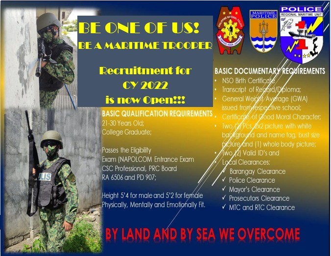 PulisLa's tweet photo. BE ONE OF US!
BE A MARITIME TROOPER!
"WE MOVE AS ONE, TO BE THE ONE"
APPLY NOW!!!
#TeamPNP
#WeServeAndProtect
#PNPKakampiMo https://t.co/doimaXugb2