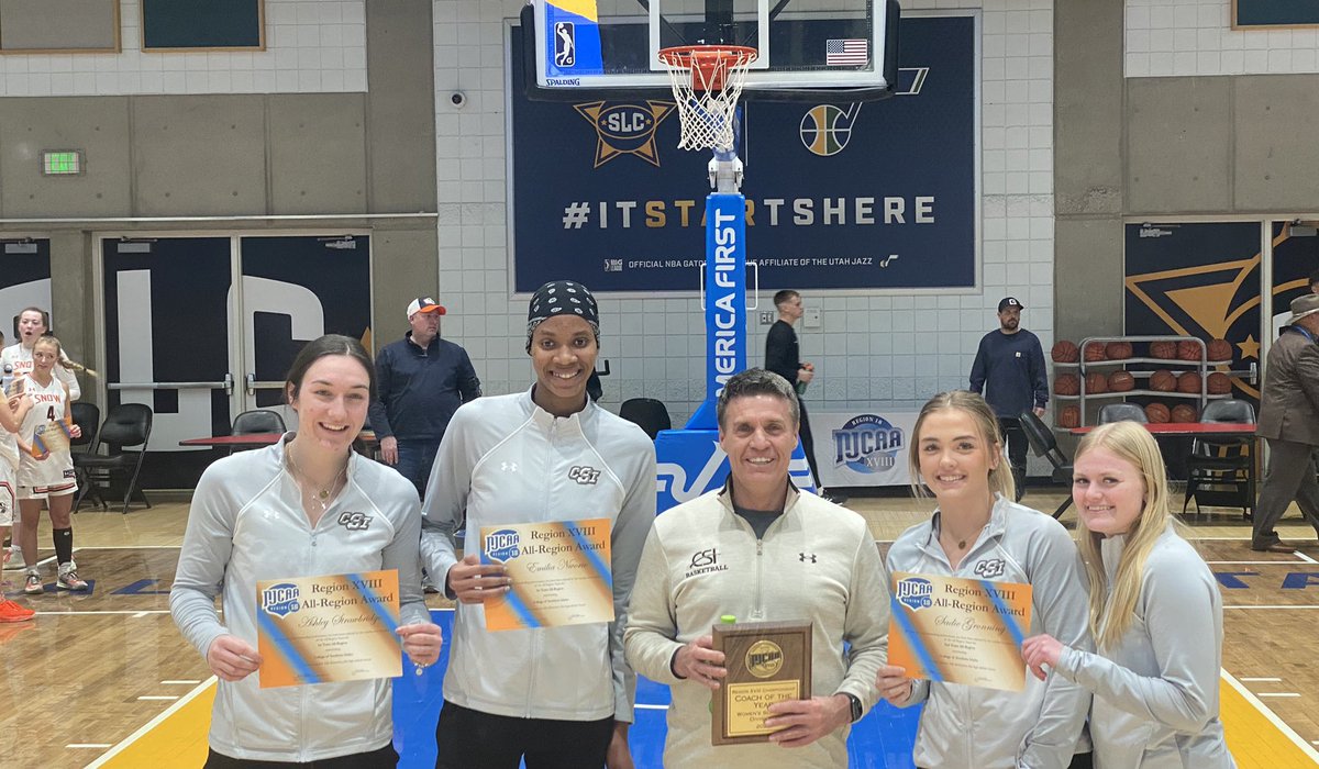 CSI_WBB's tweet photo. Congrats to our players and head coach for receiving their SWAC awards tonight. 

Jojo Nworie 1st Team
Ashlee Strawbridge 1st Team
Sadie Gronning 2nd Team
Brayli Jenks Honorable Mention
Randy Rogers Coach of The Year https://t.co/hx74SWPvZp