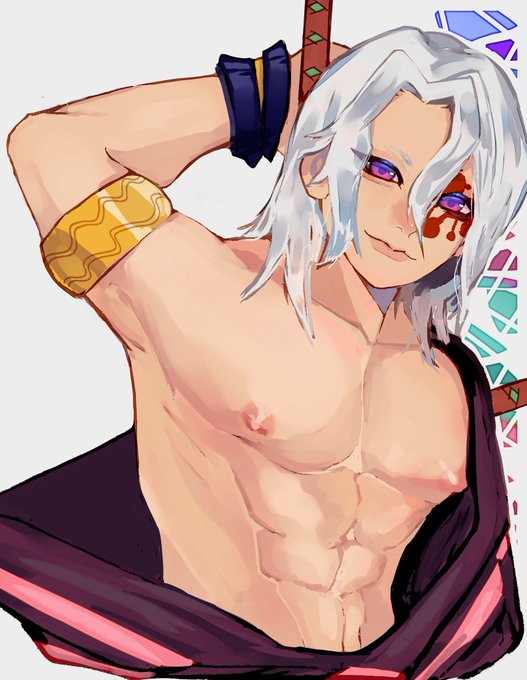 Cam (PurpleCookie on Ao3)|| Comm Open🍉さんがTwitterに投稿した宇髄天元(鬼滅の刃)のイラスト。