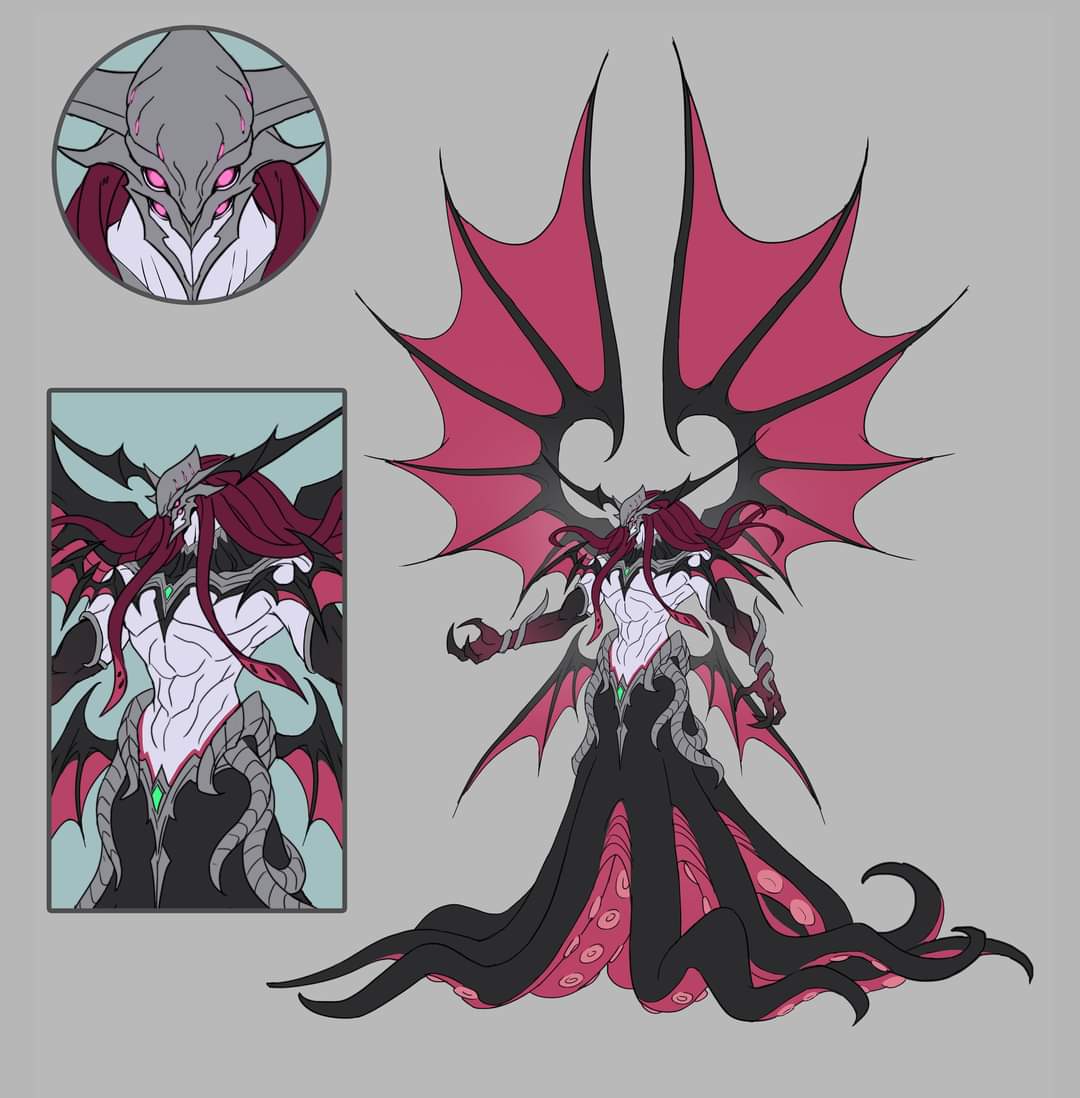 Mana Moon - Art Team on X: OC monster design: The goal was a more badass  take on Cthulhu rather than a horror/monstrous one. This is the original  Cosmic Entity, before posessing