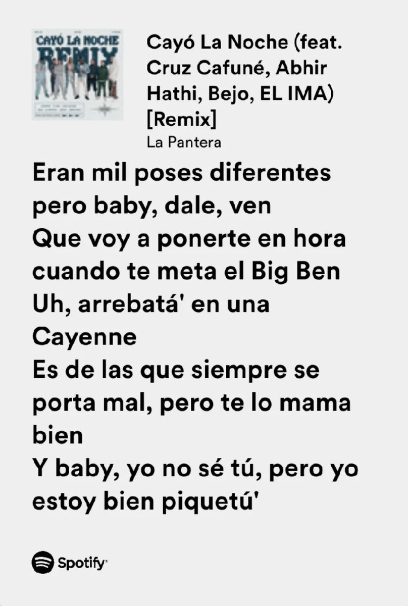 saokointhepark's tweet photo. Esto lleva un mes en el top 1 de Spotify España. Pero las letras que se critican son las de Rosalía #RespectRosalia https://t.co/eIxn0mfhdU