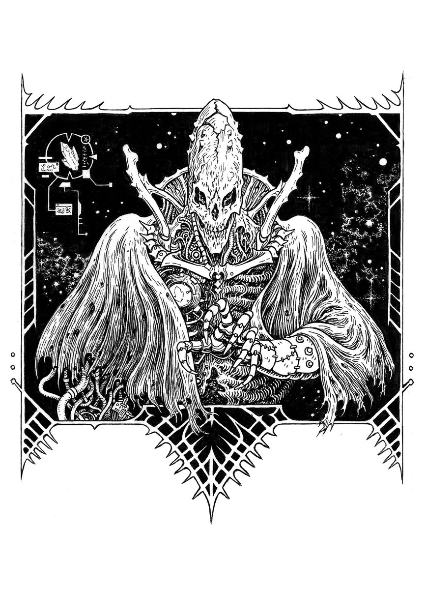 Jotafcravo's tweet photo. Look at this Alien Undead Lich I made for the upcoming RPG Game by @TempestTome - TERRORS FROM THE COSMOS - Can't wait to show off the other pieces https://t.co/rMVk3pX9NT