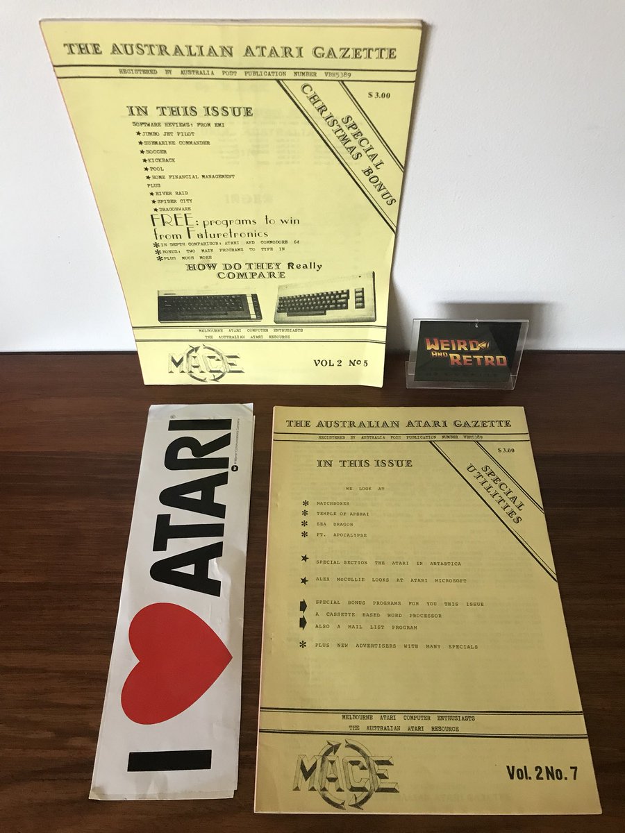 WeirdAndRetro's tweet photo. The following #AntarcticAtari information has been dug up from deep within the #WaRLibrary and comes from two issues of The Australian Atari Gazette: Vol.2 No.5 and Vol.2 No.7 « these were Atari Newsletters published by the Melbourne Atari Computer Enthusiasts (M.A.C.E.) 🇦🇺 https://t.co/Un8vn8Ms4c