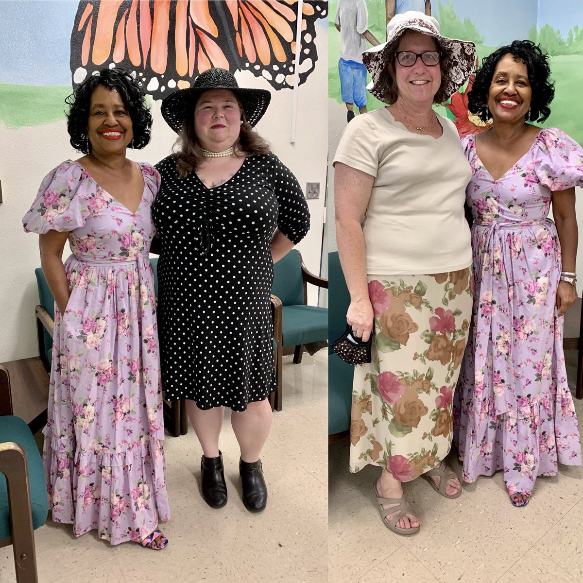 HcpsMango's tweet photo. Today we honored our real life hero Carol Stewart, by wearing attire inspired by her classy & timeless style. Ms. Stewart, we admire the dedication, poise, & professionalism you show each day.🌸🐬 #thisisMango #bhm https://t.co/1efLeNJbFK