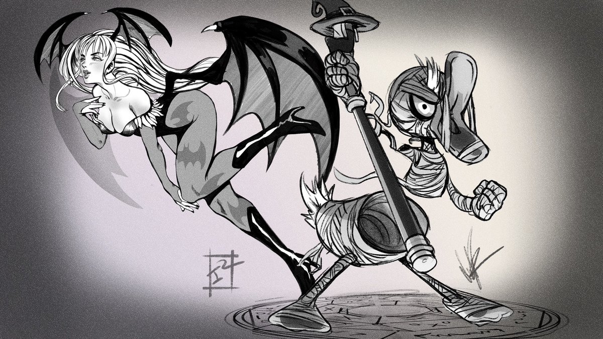 A Halloween themed sketch collab I did with my bud <a href="/spiffeigh/">Lindsay Kerner</a> back in October last year! Happy Halloween!