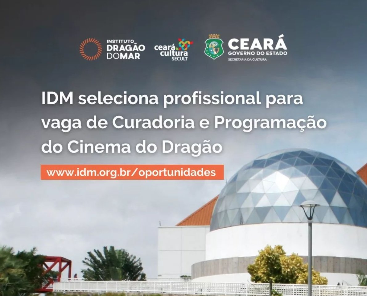 intermediarte's tweet photo. #JobAlert O Instituto Dragão do Mar de #Fortaleza está selecionando profissional para vaga de #Curadoria e #Programação para o Cinema do Dragão + infos https://t.co/gsrEylRwHQ Inscrições até 25 de fev de 2022. #_trab #_filmjobs https://t.co/ZlBp8WN3wc