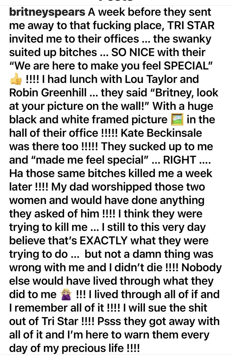 Britney Spears says #loutaylor and #Robingreen tried to kill her and she’s going to sue the sh$t out of them! 👏🏻🤭

#JusticeForBritney