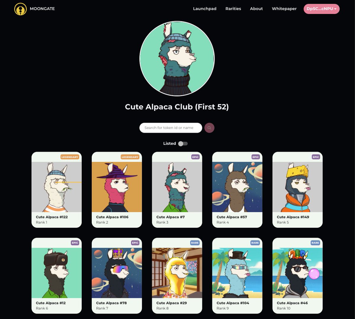 We are doing a rarity race now! At the moment only 52/333 rarities have been calculated and the standings can be seen in Moongate! Next update at 75 Minted! Secret #NFTGiveaway for the top 3!

Buy alpaca: moongate.space/projects/1
See rarities: moongate.space/rarity-project…
#NFTs #Solana