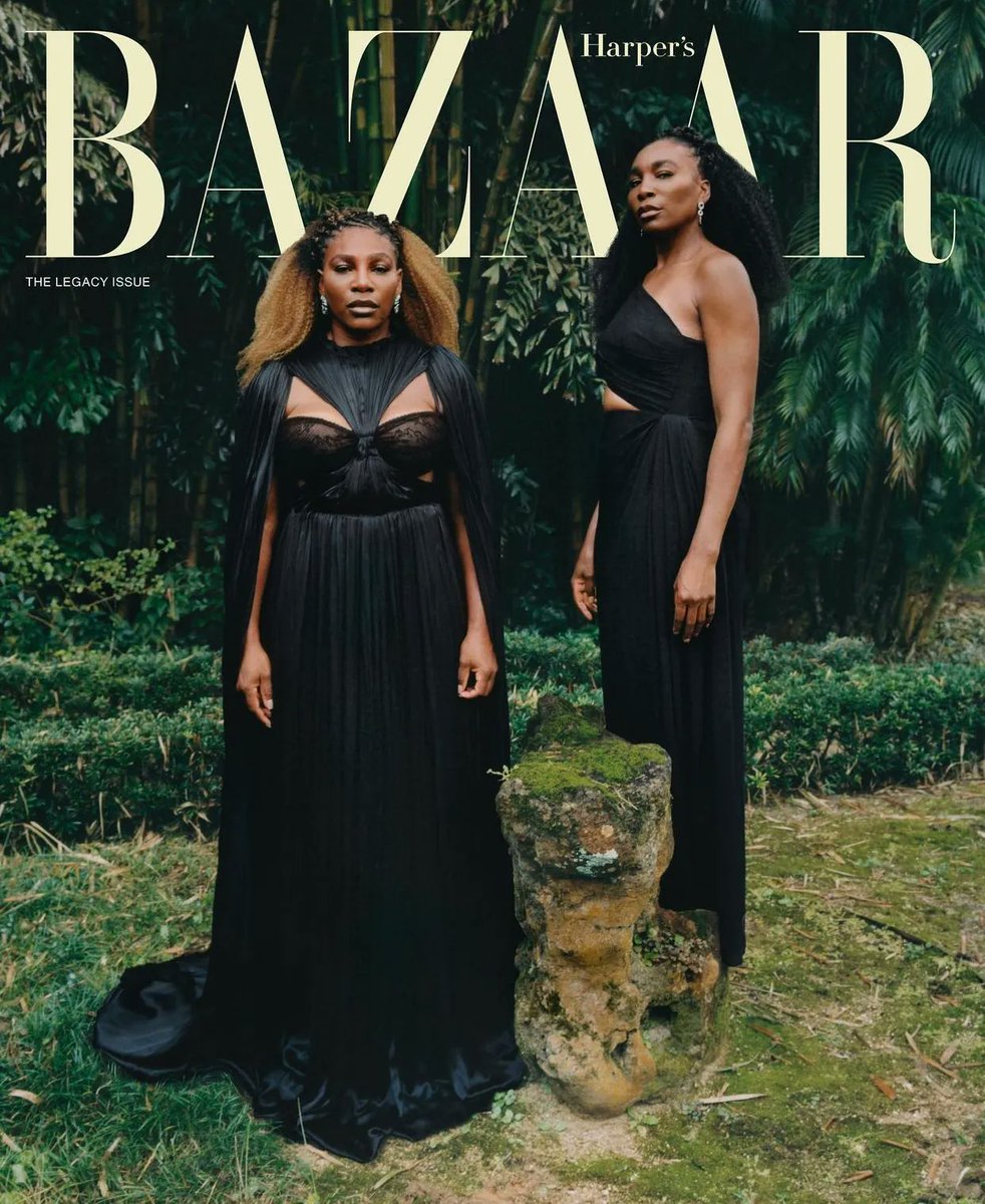 TruthsTable's tweet image. We simply cannot get over this cover of Venus &amp;amp; Serena Williams. So regal. 👑