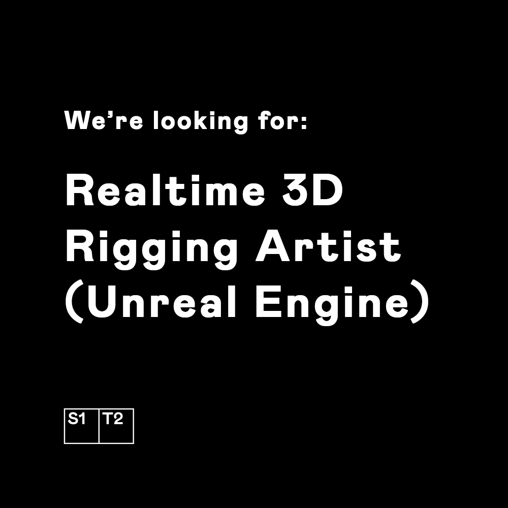 S1T2's tweet photo. We’re looking for a talented 3D artist with a background in rigging for real-time to help us bring an incredible story experience to life!

If that sounds like you, hit up the link for details >> https://t.co/gYI5Gux4pt https://t.co/4kVxycbXqh