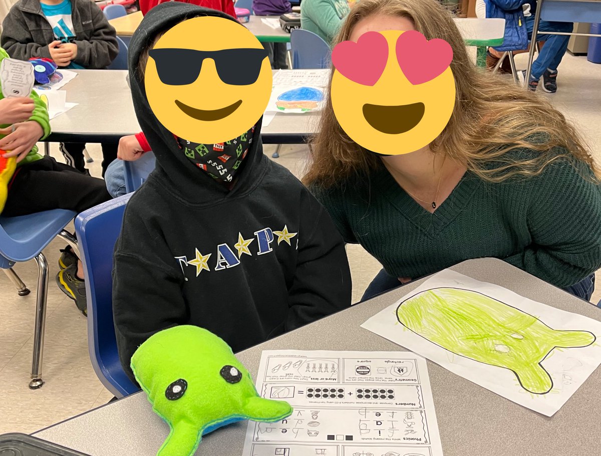Love monsters designed by kindergarten and created by the high school FCS students. Fun collaboration with Mcbrayer elementary. #vikingpride #RCSHSOffices