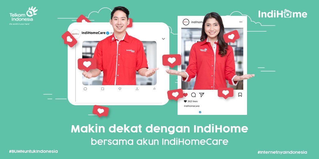Sobat punya pertanyaan, komentar atau saran seputar layanan IndiHome? Langsung mention atau DM ke @indihomecare aja dan temukan pengalaman layanan terbaik!

#MajuTerusBersamaIndiHome
#InternetnyaIndonesia