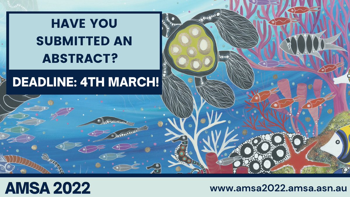 Abstracts for #AMSA22 are due on 4th March. Get your submission in and join us in the tropical climes of FNQ in August for sun, science and social events. <a href="/amsa_marine/">Australian Marine Sciences Association</a> <a href="/AmsaNq/">AMSA-NQ</a>
  amsa2022.amsa.asn.au/abstracts