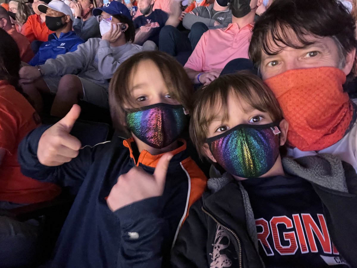 uvaphilip's tweet photo. Hoos of the past and future cheering to #BeatDuke #GoHoos https://t.co/dcbRROBaC3