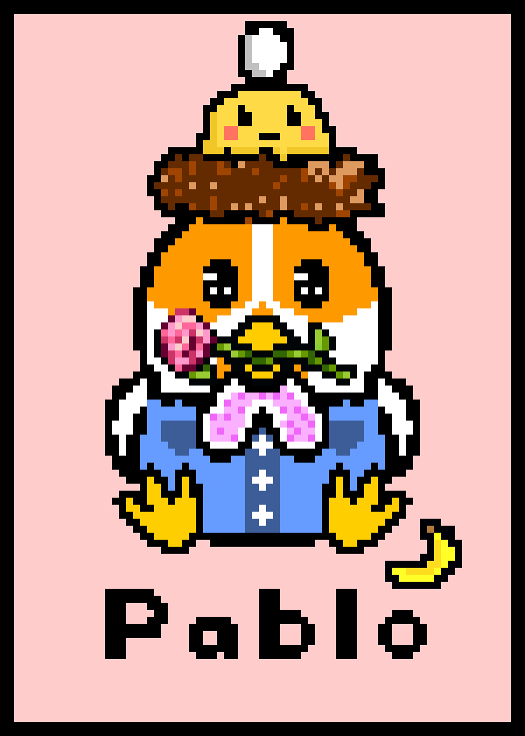 wandering_stoic's tweet photo. The clock is ticking!
On Feb 27 at 13:21 UTC the @PunkBabyHP_CNFT Pablo series policy ID will lock and the supply will be set.
Pablo is a fully on-chain high res pixel art series, and a core part of our P2E game that will be arriving later this year.
1/? https://t.co/IZdKqrjJhH