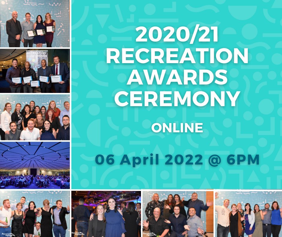 We're stoked that the Recreation Awards Ceremony can go ahead! It will be a great night recognising and celebrating the amazing people &amp; mahi happening across the industry. We can't wait to gather online for the party on 6th April @ 6pm! Find out more: ow.ly/tv1f50I2T5e
