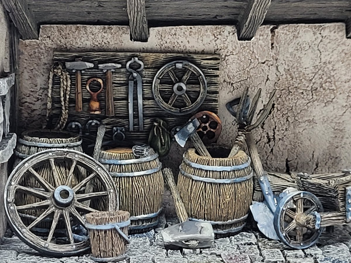 mlanktree's tweet photo. Painted up the tools from #tabletopworld Now to continue with the rest of the stable. #dnd #frostgrave #wepaintminis #PaintingWarhammer #warmongers #kingsofwar https://t.co/xctkfAXvCL