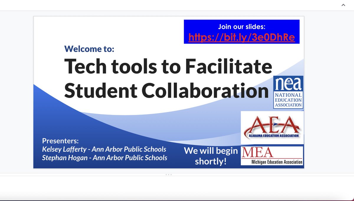 Great webinar tonight presented by <a href="/PSEALearnOnline/">PSEA Center for Professional Learning</a> on Tech Tools to Facilitate Student Collaboration. Thank you <a href="/mrA2hogan/">Stephan Hogan</a> @Kmlaffs