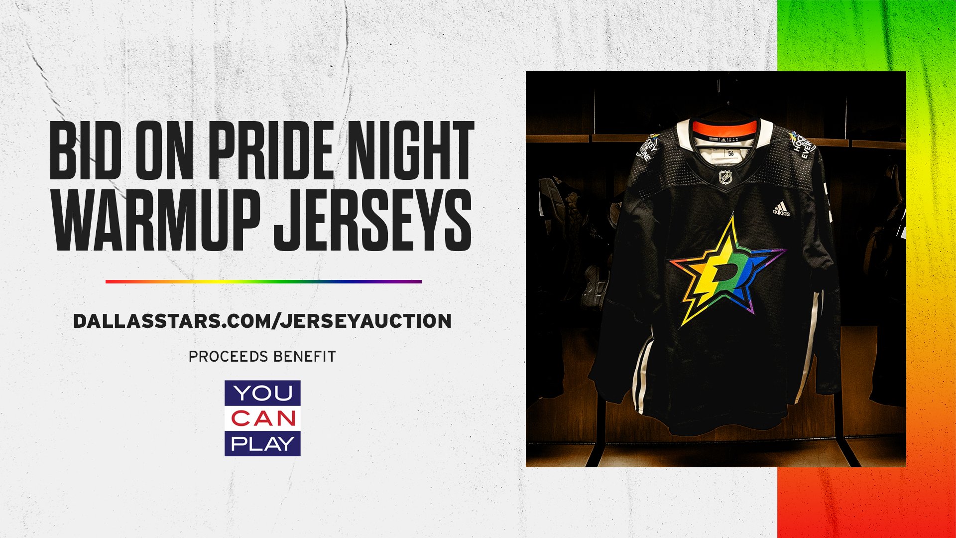 Dallas Stars on X: @PNCBank @AACenter We'll also wear Pride-themed jerseys  during warmups and players will use Pride Tape on their sticks! Warmup  jerseys and sticks will be auctioned through @DS_Foundation with