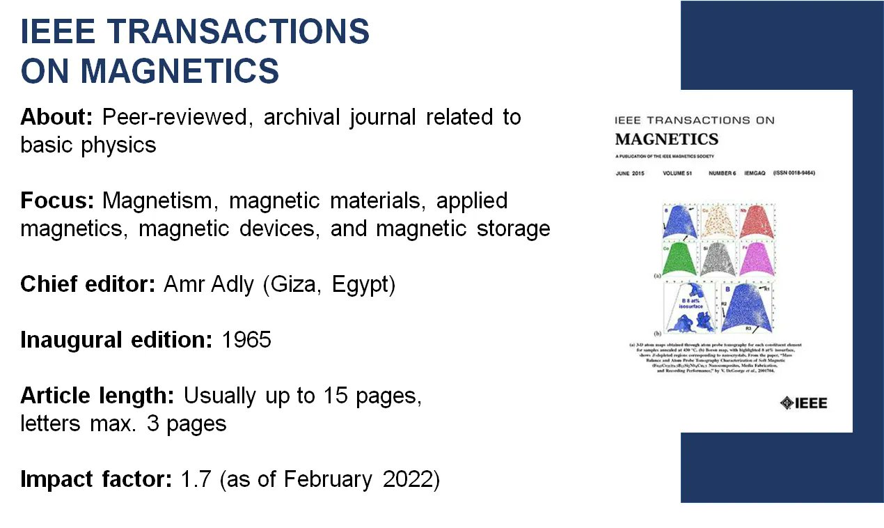 IEEE MagSoc on Twitter: "The next journal in our February series on IEEE Magnetics Society sponsored journals is named IEEE Transactions on Magnetics. Further information be found by clicking the following