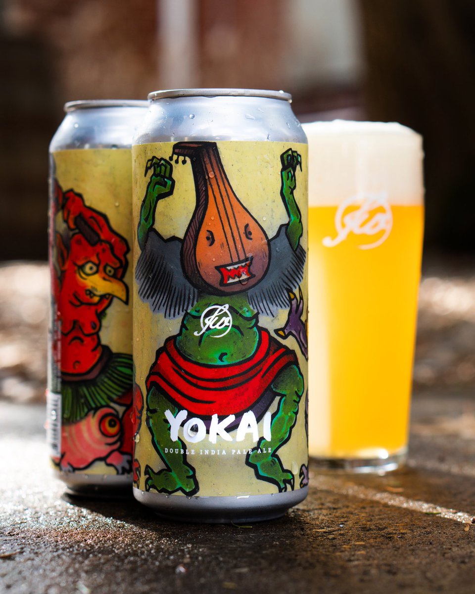 This afternoon we brought back one of our favorite IPAs from last year, Yokai! Freshly packaged this morning…

Yokai - Double IPA brewed with wheat and oats, whirlpool hopped with some super nice Simcoe, and dry hopped with Citra, HBC586, and moar Simcoe. 8% ABV