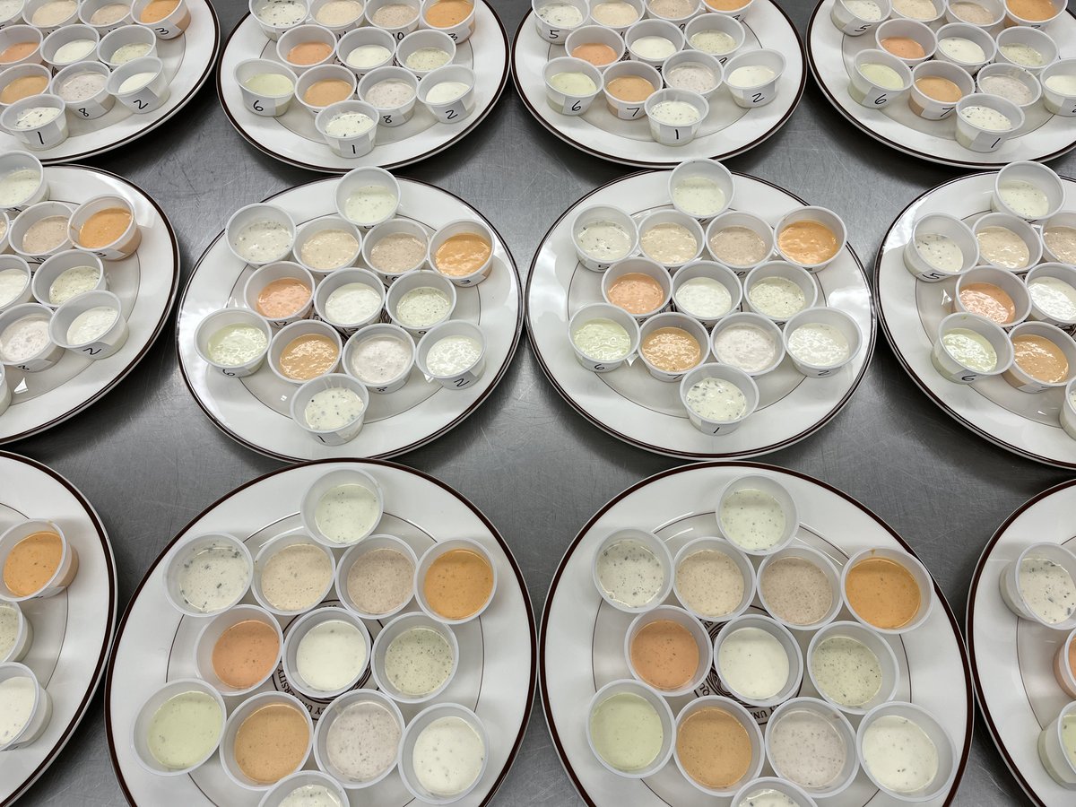 HawksDining's tweet photo. Chef Chase showcased 13 different homemade Ranch Dressings tonight at the Cafe, telling the story of where it comes from and how it can be elevated to new levels of deliciousness! #hawksdining #chaserocks #studentchoice #teachingkitchen #ranch https://t.co/5CSPPGpHpn