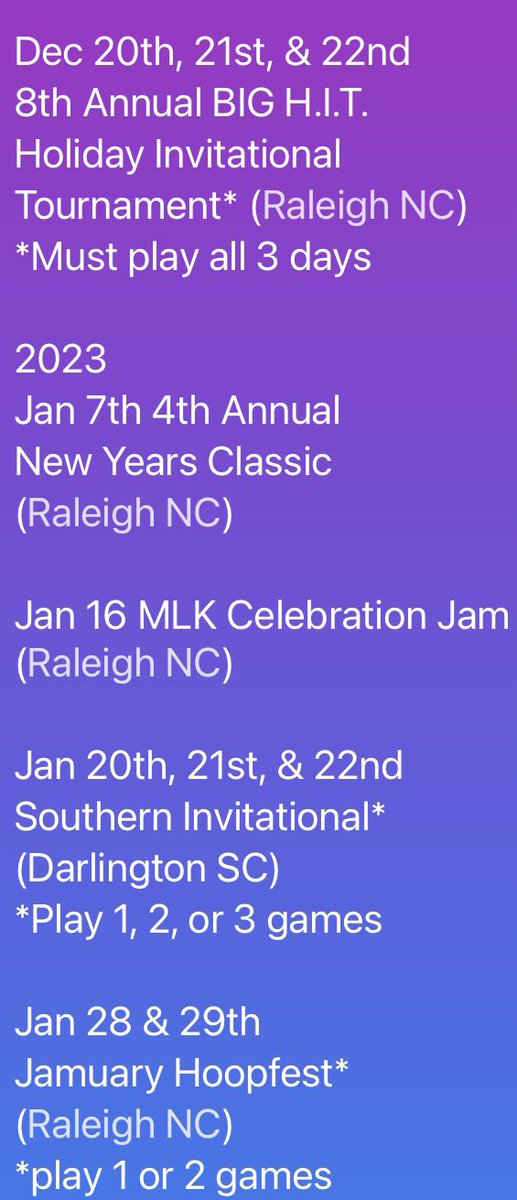 2022/2023 High School Events #notjustexposureeliteexposure