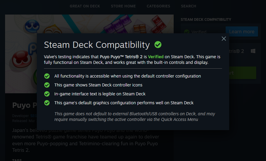 Wario64's tweet image. some Playable/Verified games in today's Steam Deck batch:
-Sonic &amp;amp; All-Stars Racing Transformed Collection
-Crusader Kings III
-Baldur's Gate: Dark Alliance
-Puyo Puyo Tetris 1/2
-Townscaper
-Wolfenstein: Youngblood
-Pillars of Eternity II: Deadfire
-Captain Tsubasa