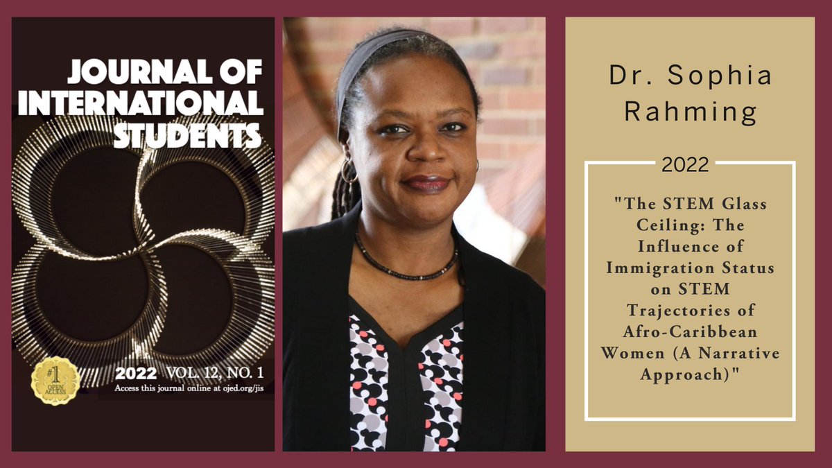 fsuannescollege's tweet photo. Dr. @SophiaRahming1 (@FSU_HE Ph.D. ’19) recently published a new journal article that examines how citizenship and immigration status influenced the STEM trajectories of eight Afro-Caribbean women in STEM education or careers.

Read: https://t.co/sJ5vh0nULh https://t.co/pDCvluHLxp