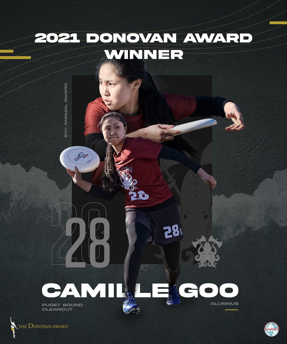 Congratulations to <a href="/wutwutclearcut/">Clearcut Ultimate</a>'s Camille Goo for winning the 2021 Donovan Award!
