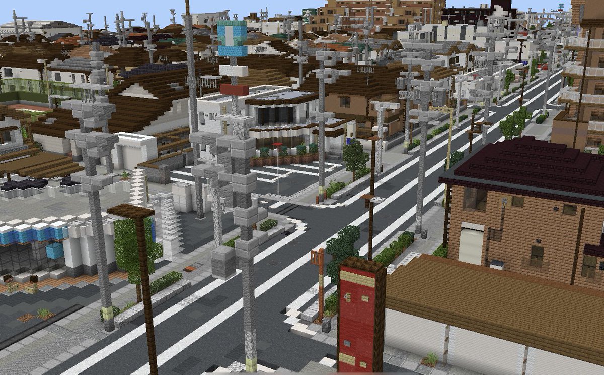 マイクラで再現した都市風景 またまたw写真でしょw ちゃんとマイクラだわ Togetter
