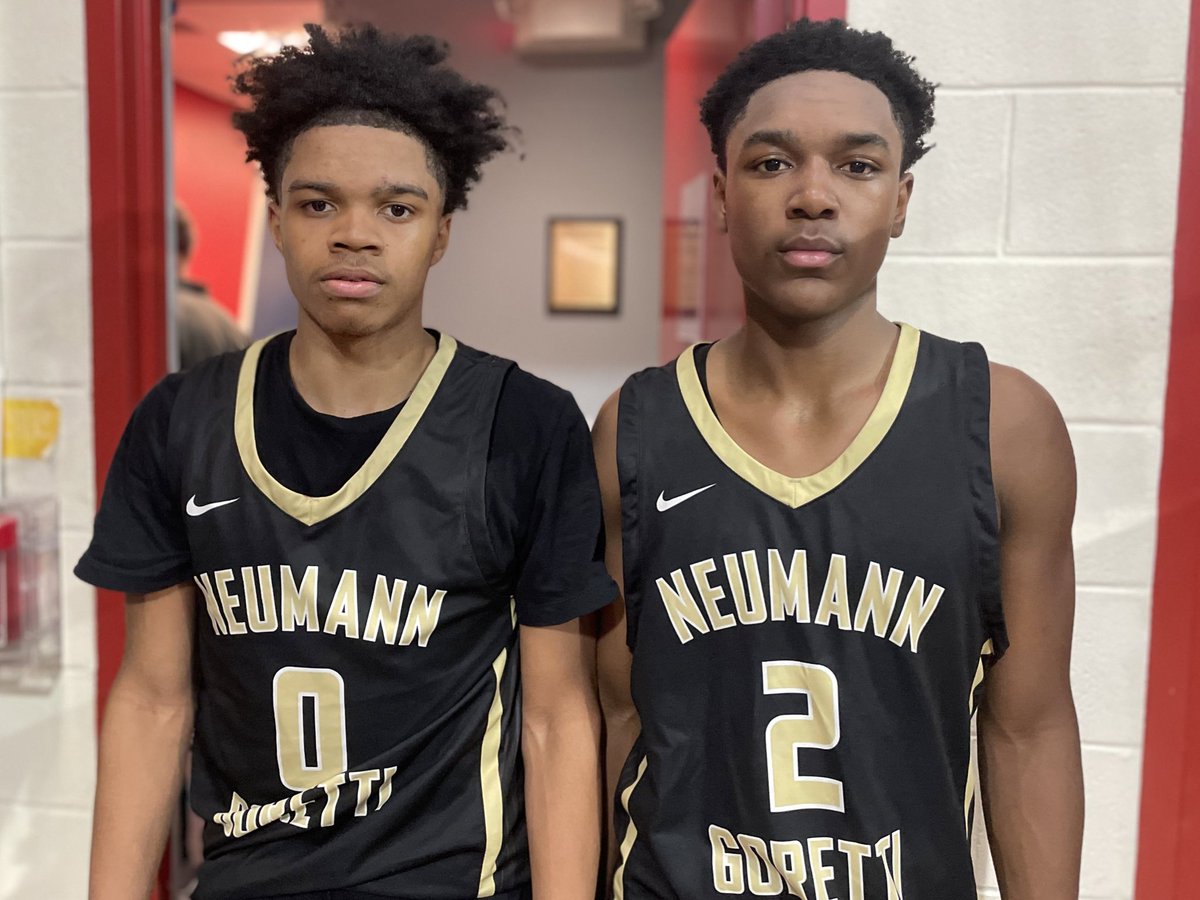 FINAL @NGSaintsHoops 62 @RomanBasketball 60 NG advances to @AOPathletics final led by its fire and ice backcourt (📷) of ‘24s Robert Wright III + Khaafiq Myers. Duo combined for an efficient 34 + controlled the game throughout. Game-high 23 for league MVP Dan Skillings (Cincy)