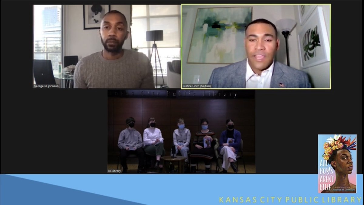 lrothmier's tweet photo. Thank you @kcpublibrary, @IamGMJohnson and the students of NKC for a great conversation this evening about the necessity for diverse representations in books and protecting the rights of students to read them. https://t.co/CbR7kpFrub